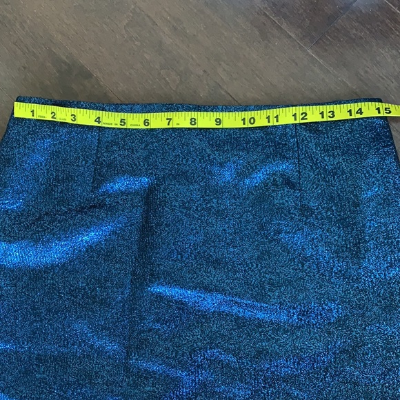 TIBI Blue Mermaid Shimmer Pencil Skirt Small - Picture 6 of 6